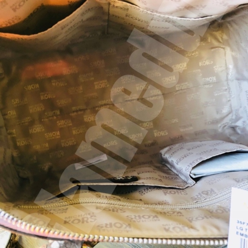 Michael Kors Ciara Large Natural Python Print Bag - Picture 7 of 8